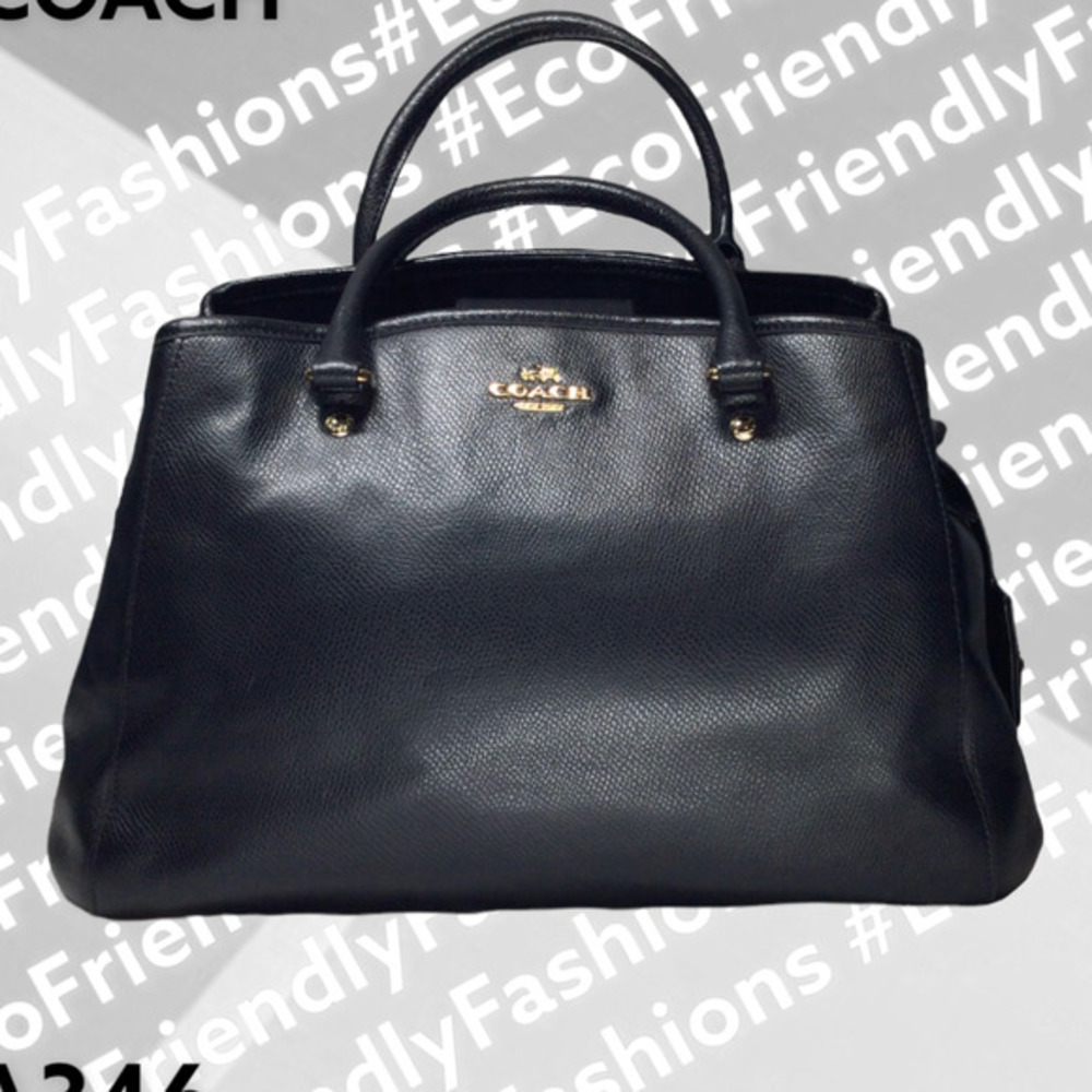 Coach New York Women's Black Margo Carryall Leather Handbag
